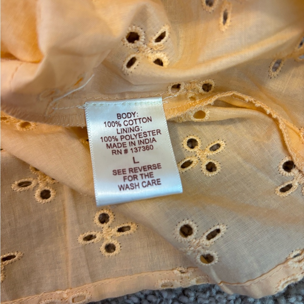 Strapless Eyelet Peplum Top Size Large - Picture 6 of 6